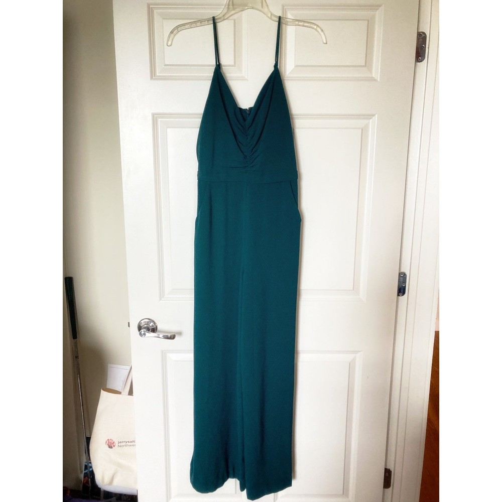 Ruched Jumpsuit, luxury material, perfect wedding guest attire!